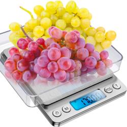 Ruhhy Konyhai mérleg Elektronikus Precíziós LCD 2000g 2kg 0, 1g Tál x2 Digitális (24210)