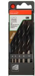 ABRABORO rövid fafúró készlet 5 db 4/5/6/8/10 mm (020318000540)