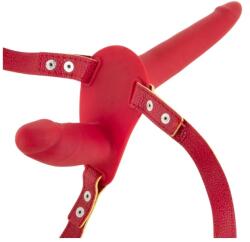 Guilty Toys Strap-on pentru Femei-Double Dildo-Silicon, Rosu, Guilty Toys