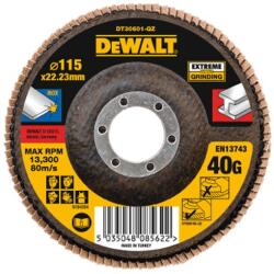 DEWALT Extrém csiszolólapos tárcsa fém laposhoz 115 x 22, 2 mm 40G DT30601 (DT30601)
