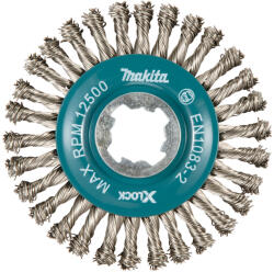 Makita tárcsakefe rozsdamentes acélhuzalból hullámosított huzal átmérő 0, 5 mm X-LOCK 115 mm D-73368 (D-73368)