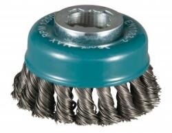 Makita csésze alakú kefe acélhuzal fonott huzalból, átmérő 0, 5 mm X-LOCK 80 mm D-73380 (D-73380)