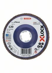 Bosch X-LOCK Flip csiszolókorongok BfM Ø 115 mm, G 120, X571, egyenes változat, műanyag 2608619208 (2608619208)