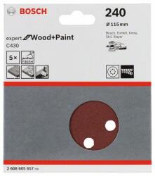 Bosch Csiszolópapír (5 db); 115 mm, 240 2608605657 (2608605657)