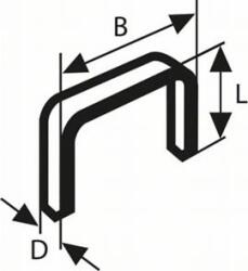 Bosch Tűzőkapcsok tűzőgéphez, 54-es típus 12, 9 x 1, 25 x 10 mm (1000 db) 2609200220 (2609200220)
