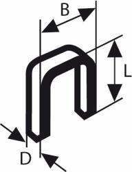 Bosch Keskeny tűzőkapcsok tűzőgéphez, 55-ös típus 6 x 1, 08 x 18 mm (1000 db) 2609200223 (2609200223)