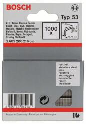 Bosch Tűzőkapcsok, 53. típus, rozsdamentes acél, 53. típus; L = 10 mm (1000 db) 2609200216 (2609200216)