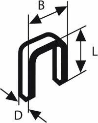 Bosch Clip TK40 25G 1, 2 mm, 25 mm, horganyzott (5000 db) 2608200702 (2608200702)