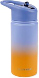 Skip Hop Rozsdamentes acél szívószálas palack - ombré kék, 450ml