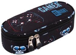 UNIPAP St. Right: Blue Gamer fekete-kék színű ovális tolltartó 23cm (666728) - innotechshop