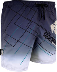 Guggen Mountain Férfi úszónadrág fekete-fehér kockás mintával 3XL fehér|fekete