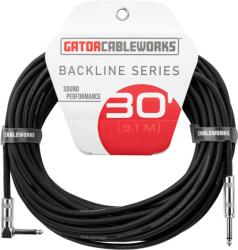 Gator Cableworks Backline Series Strt to RA 9, 1 m Drept - Oblic Cablu de instrument (GCWB-INS-30)