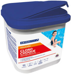 Astral Pool Gyorsan Oldódó Klór Tabletta - 5kg Vödör, Hatékony Medencefertőtlenítéshez és Algásodás Megelőzéséhez