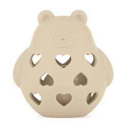 Petite & Mars Szilikon Játék Csörgővel Bear Basil Desert Sand - Biztonságos és Fejlesztő Baba Játék 0 hónapostól