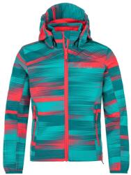 Kilpi RAVIA-J gyerek softshell kabát, 5 év, türkiz/magenta kék|rózsaszín|vörös