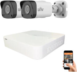 Uniview 2 biztonsági kamerás IP kamera rendszer 4MP