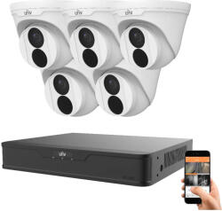 Uniview 5 dome kamerás IP kamera rendszer 4MP