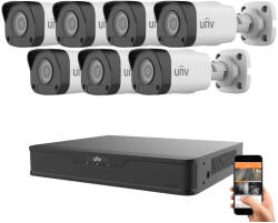 Uniview 7 biztonsági kamerás IP kamera rendszer 4MP