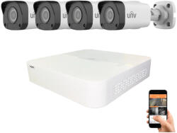 Uniview 4 biztonsági kamerás IP kamera rendszer 4MP