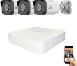 Uniview 3 biztonsági kamerás IP kamera rendszer 4MP