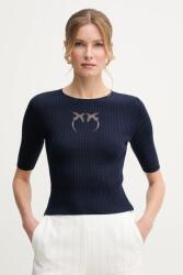 PINKO selyem pulóver könnyű, sötétkék - sötétkék XS