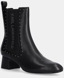 Karl Lagerfeld bőr bokacsizma BONNIE - fekete Női 37