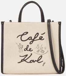 Karl Lagerfeld pamut táska - bézs Univerzális méret - answear - 36 990 Ft