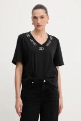 Liu Jo pamut póló fekete, TF5143. JS003 - fekete M