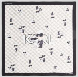 Karl Lagerfeld selyem kendő - fehér Univerzális méret