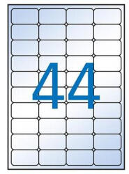 APLI Etikett, 48, 5x25, 4 mm, poliészter, kerekített sarkú, APLI, átlátszó, 440 etikett/csomag (LCA10050) - fapadospatron