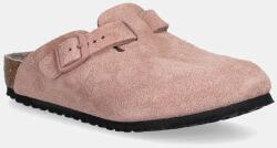 Birkenstock gyerekpapucs velúrból Boston - rózsaszín 30