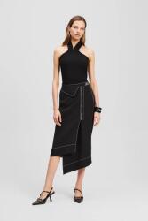 Karl Lagerfeld szoknya fekete, midi, ceruza fazonú, A3W12020 - fekete 34