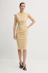 PINKO vászon ruha - bézs 34 - answear - 71 990 Ft