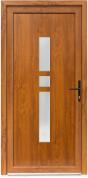 Bastion Usa intrare PVC Gisela, 5 camere izolare, 980x2000 mm, deschidere dreapta privit din interior, stejar auriu