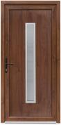 Bastion Usa intrare PVC Serena, 5 camere izolare, 980x2000 mm, deschidere stanga privit din interior, nuc pe ambele fete