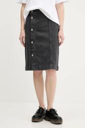 Karl Lagerfeld Jeans farmer szoknya szürke, mini, egyenes, A3W12010 - szürke M