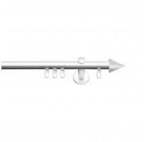 SN Deco Group Galerie cu profil aluminiu Con, Ø 19mm, simplă albă cu consolă plată, 320 cm Suport draperie