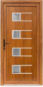 Bastion Usa intrare PVC Efraim, 5 camere izolare, 980x2000 mm, deschidere stanga privit din interior, stejar auriu