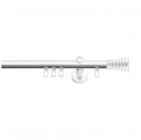SN Deco Group Galerie cu profil aluminiu Arita, Ø 19mm, simplă albă cu consolă plată, 100 cm Suport draperie