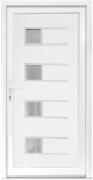 Bastion Usa intrare PVC Efraim, 5 camere izolare, 980x2000 mm, deschidere stanga privit din interior, alb