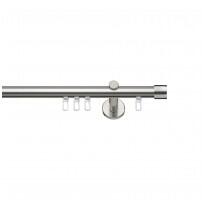 SN Deco Group Galerie cu profil aluminiu Dop, Ø 16mm, simplă nichel cu consolă plată, 100 cm Suport draperie