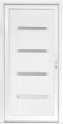 Bastion Usa intrare PVC Moss, 5 camere izolare, 980x2000 mm, deschidere dreapta privit din interior, alb