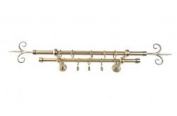 Sn Deco Group Galerie dubla metalica Copac 19mm, bronz antic, 160 cm, prindere tavan, KIT COMPLET Suport draperie