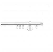 SN Deco Group Galerie cu profil aluminiu Dop, Ø 19mm, simplă albă cu consolă plată, 120 cm Suport draperie