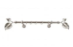 Sn Deco Group Galerie metalica Frunza 19mm, nichel satinat, 160 cm, KIT COMPLET Suport draperie