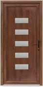 Bastion Usa intrare PVC Paul, 5 camere izolare, 980x2000 mm, deschidere dreapta privit din interior, nuc
