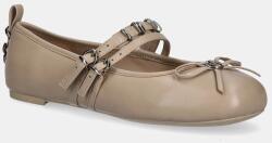 Pinko bőr balerina cipő Gioia - bézs Női 36