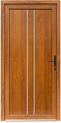 Bastion Usa intrare PVC Olivia, 5 camere izolare, 980x2000 mm, deschidere dreapta privit din interior, stejar auriu