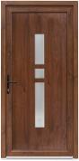 Bastion Usa intrare PVC Gisela, 5 camere izolare, 980x2000 mm, deschidere stanga privit din interior, nuc