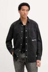 Karl Lagerfeld Jeans farmering galléros, fekete, regular, A3M16001 - fekete M